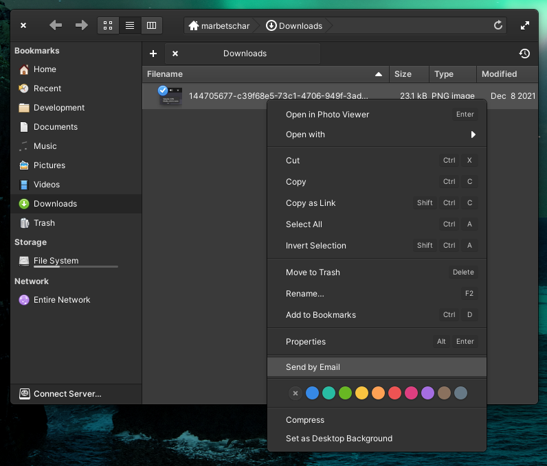 Send by Email from Files