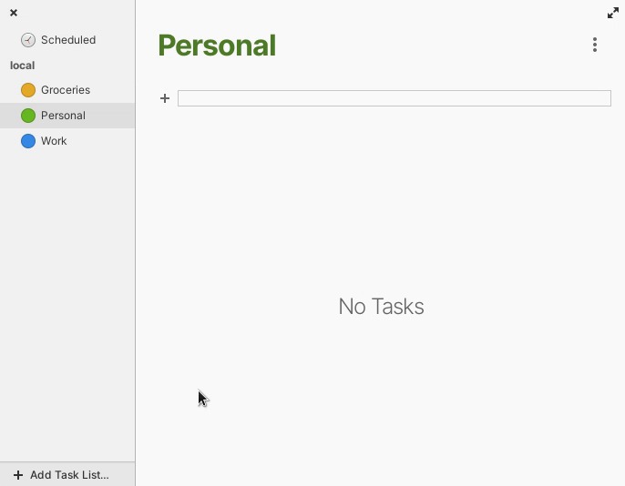 elementary Tasks: Drag task to another list