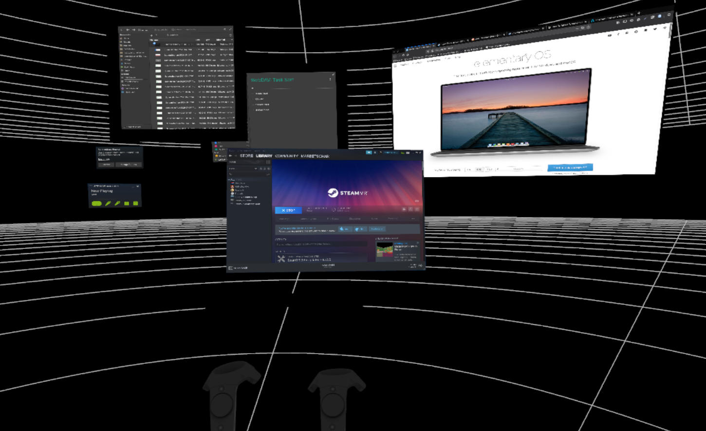 Rendering elementary desktop windows in VR